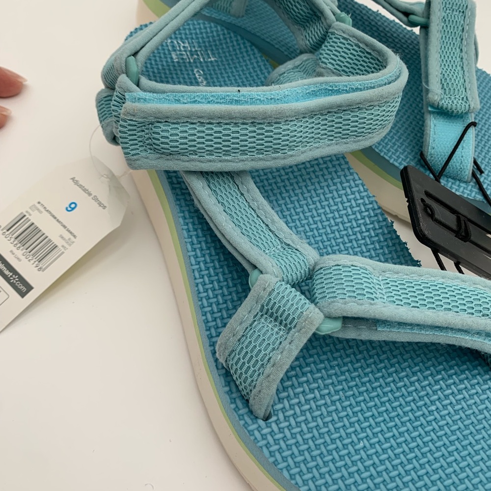 Time And Tru Blue Sandals - Picture 2 of 6